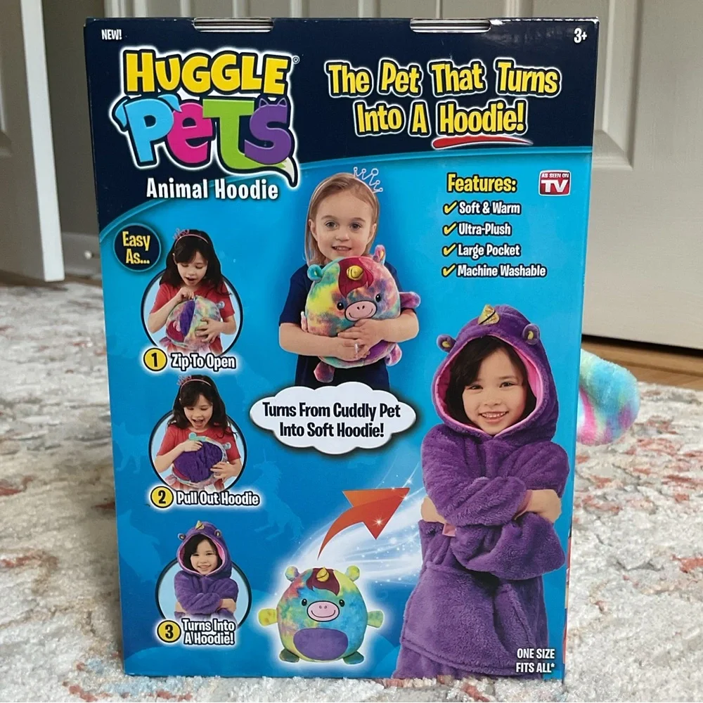 As Seen On TV Huggle Pets Magical Unicorn Hoodie - Multicolor - Picture 4 of 6